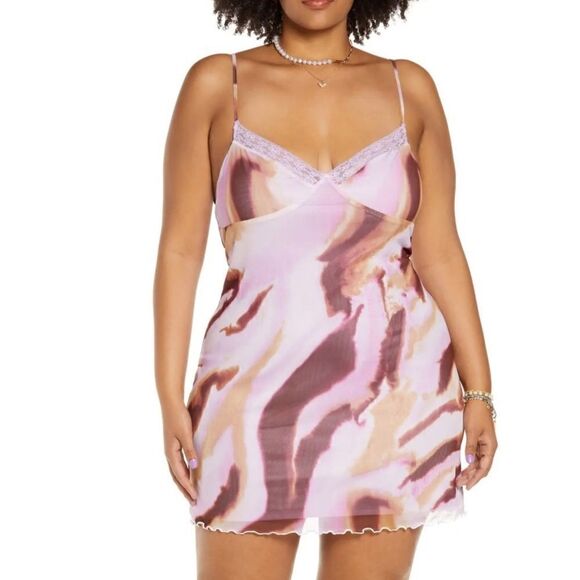 BP lace cami Mesh Sleveless Mini Dress Women 1X - Picture 1 of 11